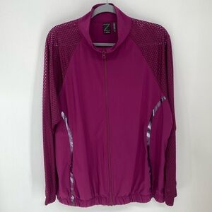 Zella Full Zip Mesh Sleeve Training Jacket 1X